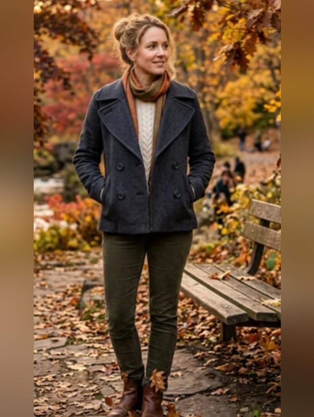 American Eagle Dark Grey Wool Blend Pea Coat S